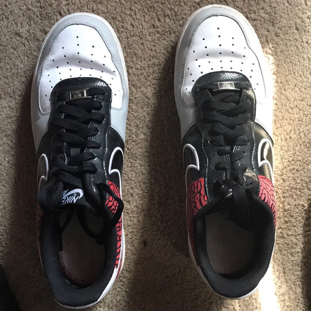 Nike Air Force 1 Black red and grey size 13